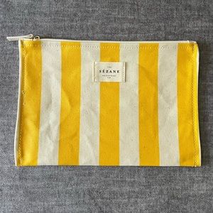 NEW Sezane striped flat pouch
